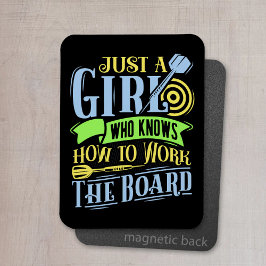 Nur ein Mädchen, das weiß, wie man das Board arbei Magnet