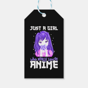 Nur ein Mädchen, das wirklich Anime im Lila Liebe Geschenkanhänger