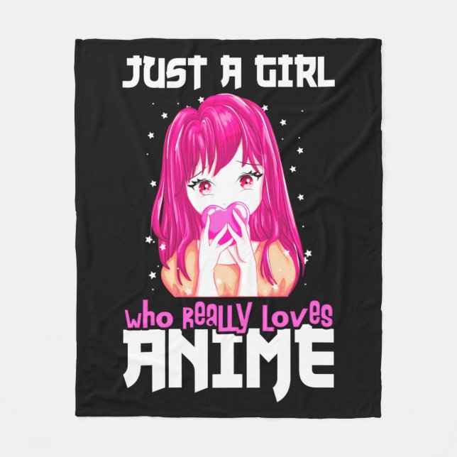 Nur ein Mädchen, das wirklich Anime Liebe Fleecedecke (Vorderseite)