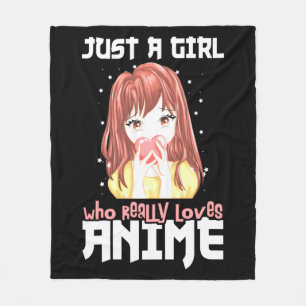 Nur ein Mädchen, das wirklich Anime Liebe Fleecedecke