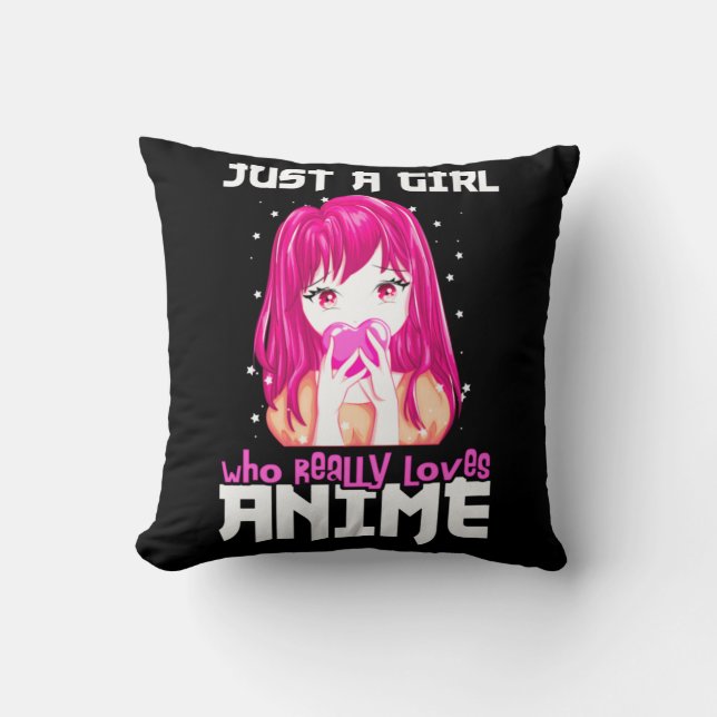 Nur ein Mädchen, das wirklich Anime Liebe Kissen (Vorderseite)