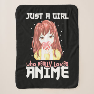 Nur ein Mädchen, das wirklich Anime Liebe Sherpadecke