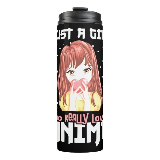 Nur ein Mädchen, das wirklich Anime Liebe Thermosbecher (Vorderseite)