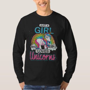 Nur ein Mädchen, das wirklich Lieben eint Rainbow T-Shirt