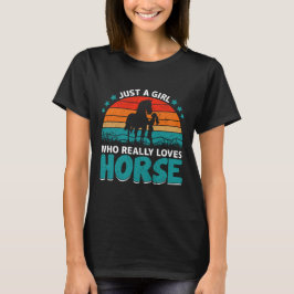 Nur ein Mädchen, das wirklich Pferd Lieben hat T-Shirt