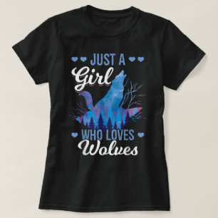 Nur ein Mädchen, das Wölfe liebt T-Shirt