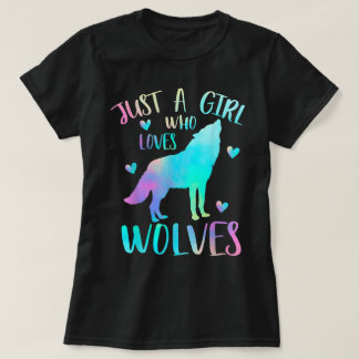Nur ein Mädchen, das Wölfe liebt T-Shirt