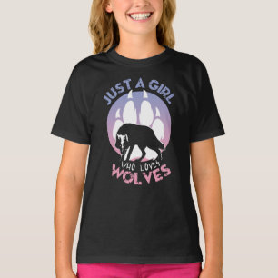 Nur ein Mädchen, das Wolves Liebe T-Shirt