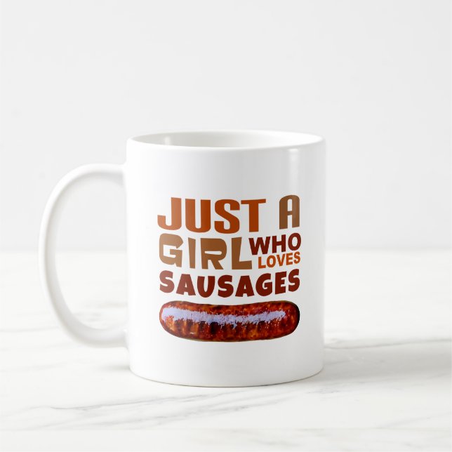 Nur ein Mädchen, das Würstchen Liebe Kaffeetasse (Links)