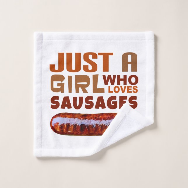 Nur ein Mädchen, das Würstchen Liebe Waschlappen (Waschlappen)