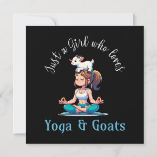 Nur ein Mädchen, das Yoga und Ziegen Liebe