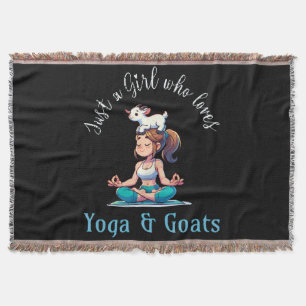 Nur ein Mädchen, das Yoga und Ziegen liebt Decke