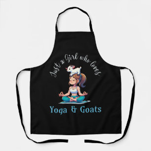 Nur ein Mädchen, das Yoga und Ziegen liebt Schürze