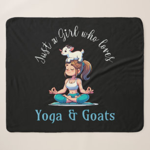 Nur ein Mädchen, das Yoga und Ziegen liebt Sherpadecke