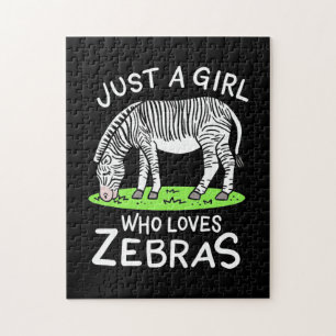 Nur ein Mädchen, das Zebras Lieben