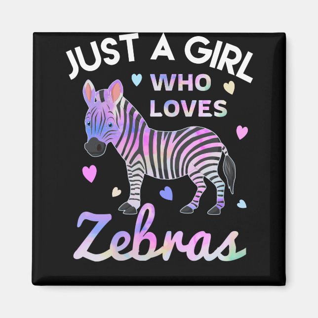 nur ein Mädchen, das Zebras Lieben Magnet (Vorne)