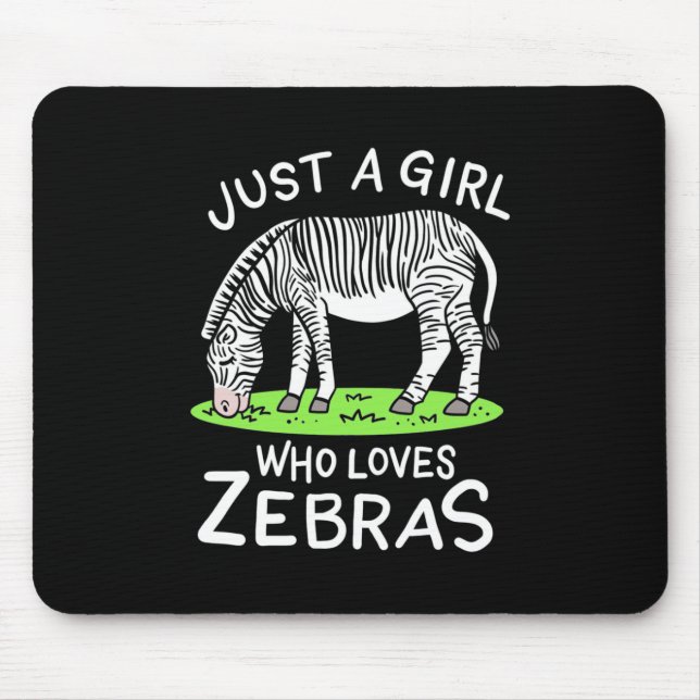 Nur ein Mädchen, das Zebras Lieben Mousepad (Vorne)