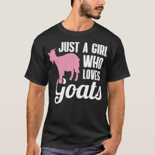 Nur ein Mädchen, das Ziegen für einen gegossenen P T-Shirt