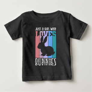 Nur ein Mädchen, die Bunnies Ostersonne Lieben Nie Baby T-shirt
