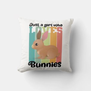 Nur ein Mädchen, die Bunnies Ostersonne Lieben Nie Kissen