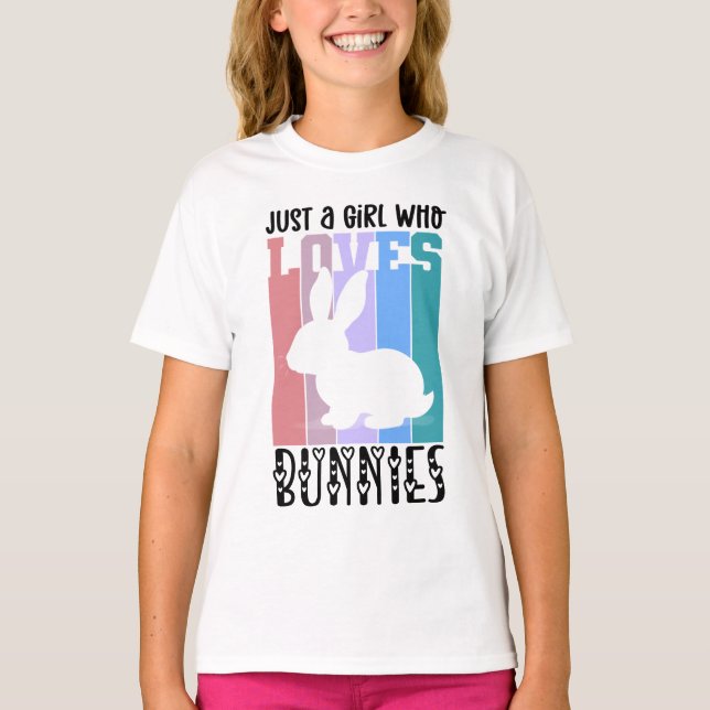 Nur ein Mädchen, die Bunnies Ostersonne Lieben Nie T-Shirt (Vorderseite)