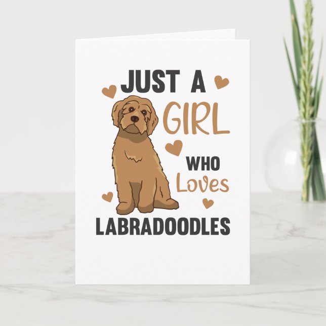 Nur ein Mädchen die Labradoodle Lieben Hunde Karte (Vorderseite)