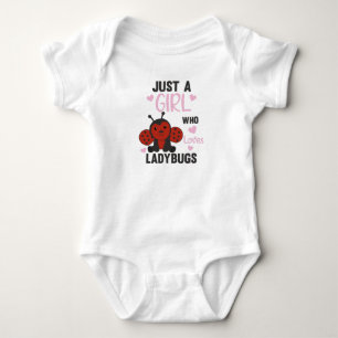 Nur ein Mädchen die Ladybug Lieben Süße Insekten Baby Strampler