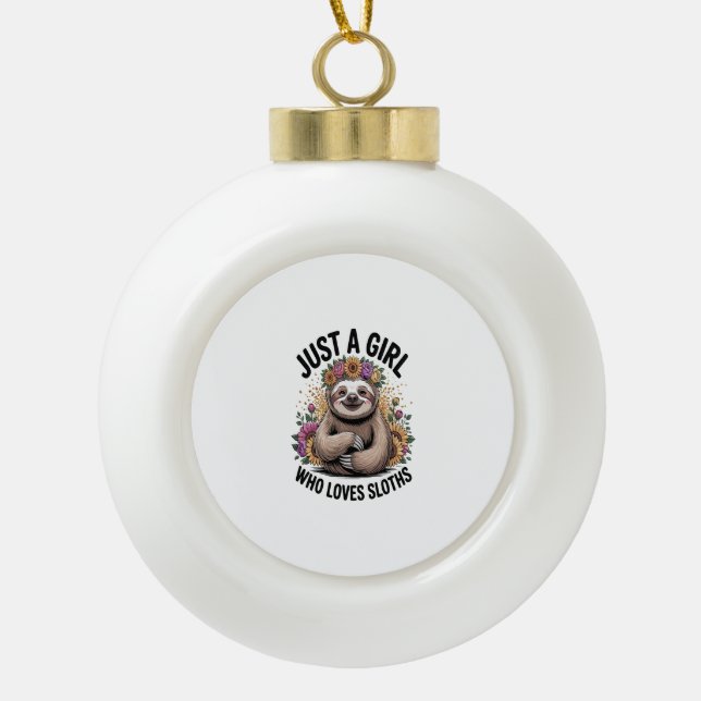 Nur ein Mädchen, die Liebe schläft Keramik Kugel-Ornament (Vorderseite)