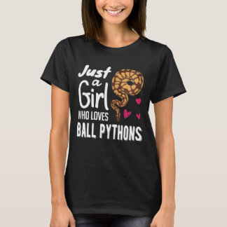 Nur ein Mädchen, die Lieben Ball Python T-Shirt Sc