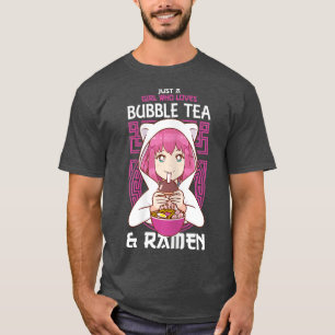 Nur ein Mädchen, die Lieben Blase Tee und Ramen An
