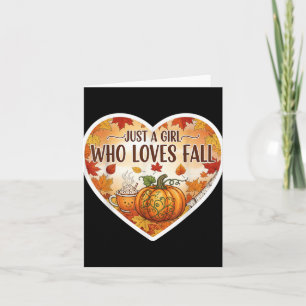 Nur ein Mädchen, die Lieben fallen Pumpkin Gewürz Karte