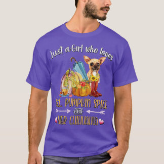 Nur ein Mädchen, die Lieben fallen Pumpkin Gewürz T-Shirt