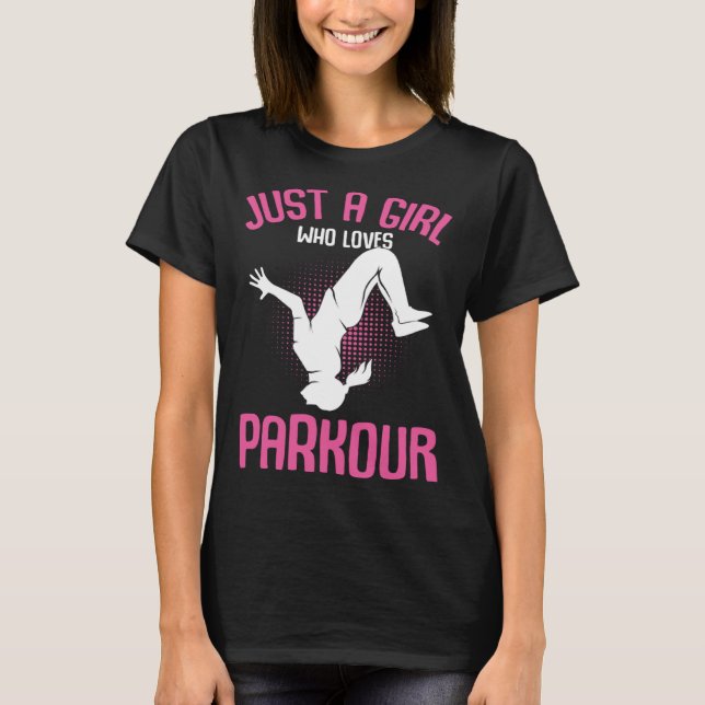Nur ein Mädchen, die Lieben Parkour Traceur Kinder T-Shirt (Vorderseite)