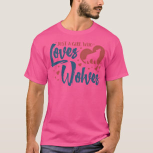 Nur ein Mädchen, die Wolves Momma Wolf Funny Anim T-Shirt