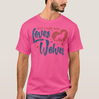 Nur ein Mädchen, die Wolves Momma Wolf Funny Anim T-Shirt