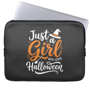Nur ein Mädchen Halloween-Vektorgrafik Laptopschutzhülle