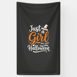 Nur ein Mädchen Halloween-Vektorkunst Banner
