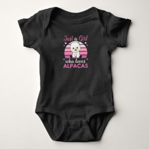 Nur ein Mädchen Liebe Alpacas - Sweet Alpaca Baby Strampler
