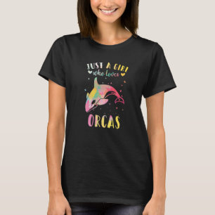 Nur ein Mädchen Liebe Orcas T-Shirt