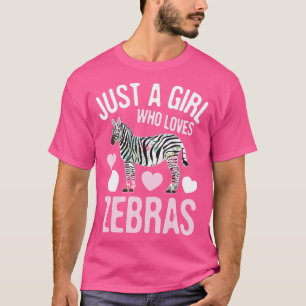 Nur ein Mädchen mit Lieben Zebras Wildlife Safari T-Shirt