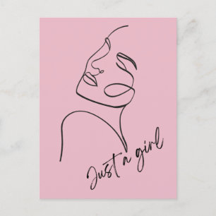 NUR EIN MÄDCHEN POSTKARTE