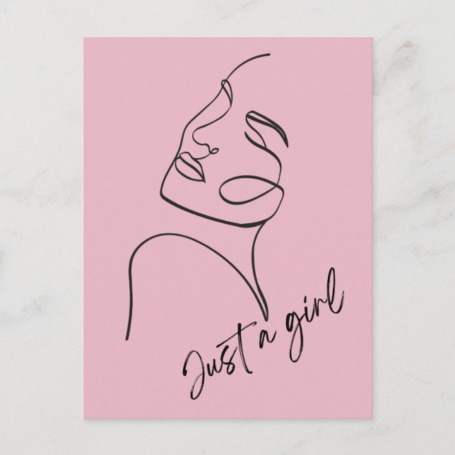 NUR EIN MÄDCHEN POSTKARTE (Vorderseite)