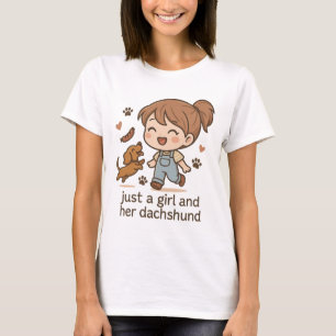 Nur ein Mädchen und ihre Dackel T - Shirt - Niedli
