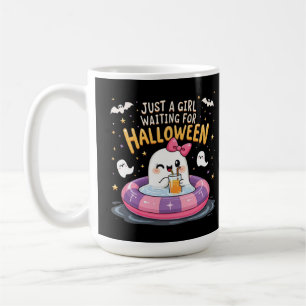Nur ein Mädchen Wartete zu Halloween Spooky Summer Kaffeetasse