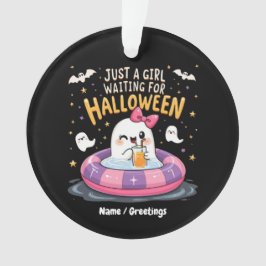 Nur ein Mädchen Wartete zu Halloween Spooky Summer Ornament
