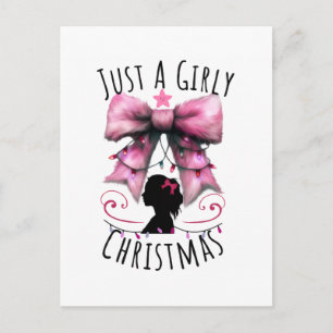 Nur ein Mädchen-Weihnachten Postkarte