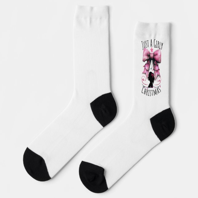 Nur ein Mädchen-Weihnachten  Socken (Linkes Detail)