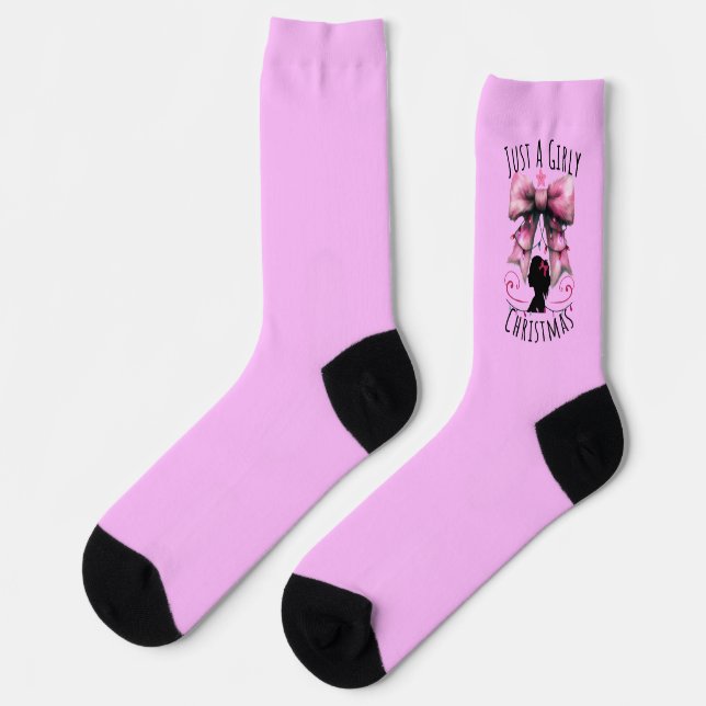 Nur ein Mädchen-Weihnachten  Socken (Linkes Detail)