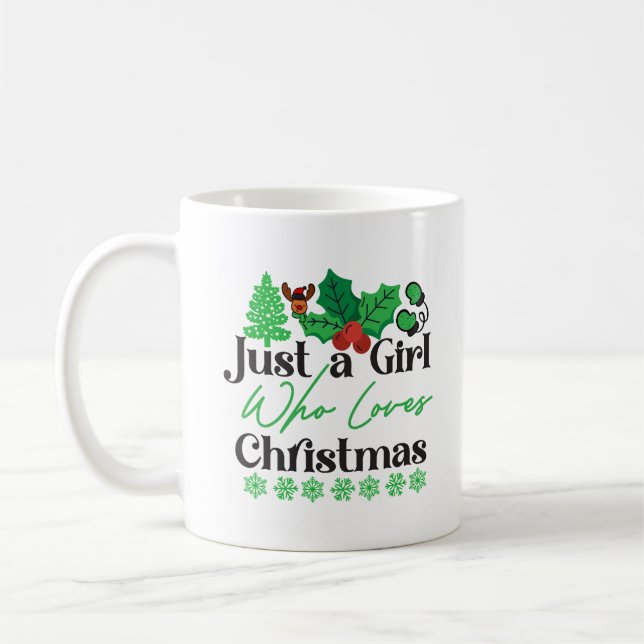 Nur ein Mädchen, wie Lieben Weihnachten Kaffeetasse (Links)