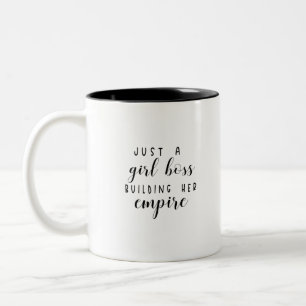 Nur ein Mädchenchef Gebäude ihr Imperium Zweifarbige Tasse